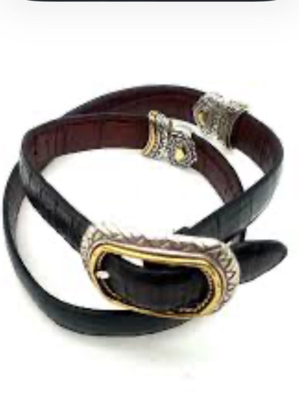 BRIGHTON Vintage Marcus Two Tone Reversible Leather Belt Sz 28/ Sm
